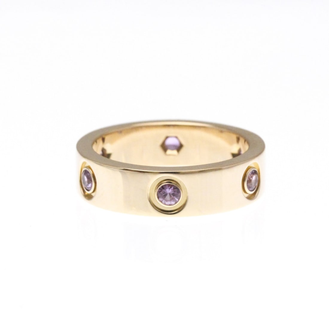Cartier Love Ring Pink Sapphire Pink Gold (18K) Fashion Sapphire Band Ring Pink Gold (1 of 11)
