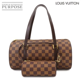 Louis Vuitton Damier Papillon 30 Handbag, Ebene Brown, N51303, Gold Hardware