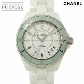 CHANEL J12 Soft Mint H4465 Men's Automatic Watch, White Ceramic, Limited Edition of 1,200 Pieces