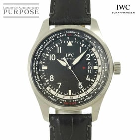 IWC Pilot's Watch Worldtimer IW326201 Men's with Date Display, Black, Automatic Movement,