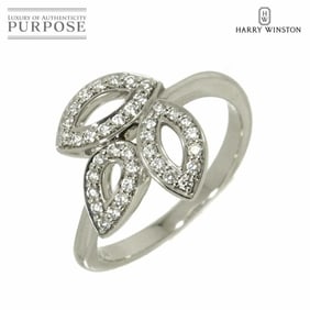 Harry Winston Lily Cluster Mini Ring, Size 10, Diamond, Platinum, HW Diamond Ring