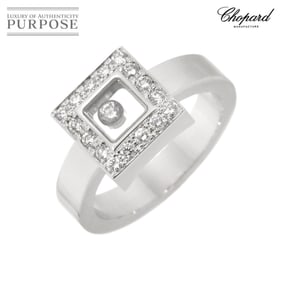 Chopard Happy Diamond Ring, size 13.5, diamond ring in 18K white gold (750).