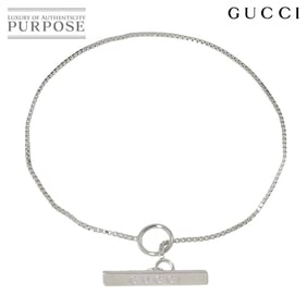 Gucci Lariat Bracelet, 18cm, 18K White Gold, 750