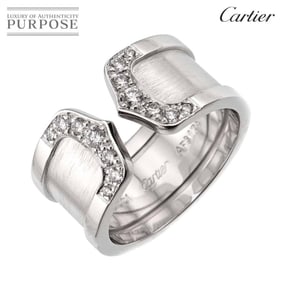 Cartier C2 #53 Diamond Ring in 18K White Gold (750) with 2C Diamonds