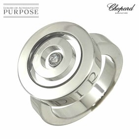 Chopard Happy Spirit Diamond Ring, size 13, 18K White Gold 750 with Diamonds
