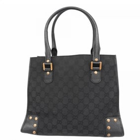 Gucci GG Canvas Handbag 124260 Black Pink Women's