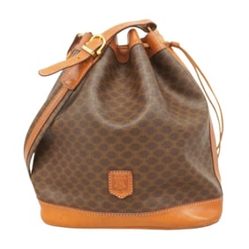 Celine Shoulder Bag Macadam Brown Women's