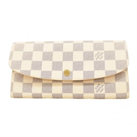 Louis Vuitton Damier Azur Portefeuille Emilie Wallet N41625 White Rose Ballerine Women's P1395400