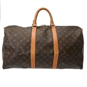 LOUIS VUITTON Monogram Keepall Bandouliere 50 Brown M41416 Women's Canvas Boston Bag