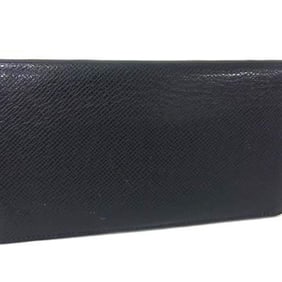LOUIS VUITTON Louis Vuitton Portefeuille Long Wallet M32607 Dark Navy Taiga Men's Bifold