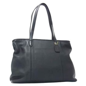 COACH Tote Bag, Old Coach 9819, Black Leather, Men's/Women's Shoulder Bag