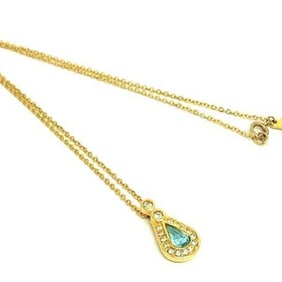 Christian Dior Necklace - Gold Metal Women's Rhinestones and Color Stones