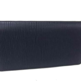 LOUIS VUITTON Louis Vuitton Portefeuille Brazza M61816 Blue Marine Epi Men's Bifold Long Wallet