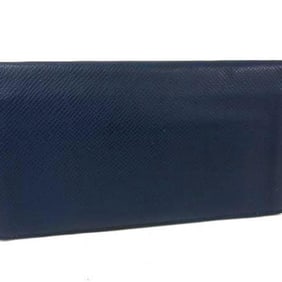LOUIS VUITTON Taiga Portefeuille Long Wallet M33404 Ocean Leather Men's Bifold