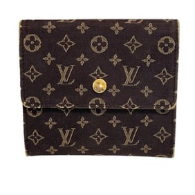 Louis Vuitton Monogram Minilan Porte Monnaie Carte Credit Bi-fold Wallet M95233 Women's