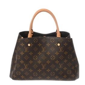 LOUIS VUITTON Monogram Montaigne MM Brown M41056 Women's Canvas Handbag