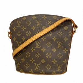 Louis Vuitton Monogram Drouot Shoulder Bag M51290 Brown Women's