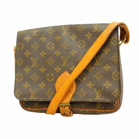 Louis Vuitton Monogram Cartouchiere GM Shoulder Bag M51252 Brown Women's