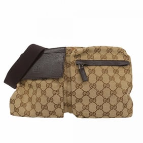 Gucci GG Canvas Waist Bag 28566 Brown Women's P1386961