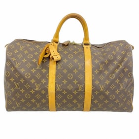 Louis Vuitton Monogram Keepall 50 Boston Bag M41426 Brown Men's and Women's