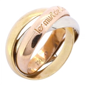 Cartier Trinity Ring, 18K Yellow Gold, White Pink #49, Women's