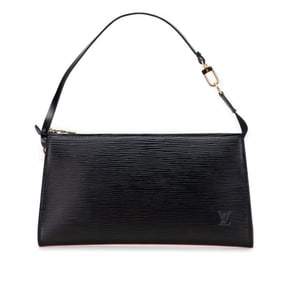 Louis Vuitton Epi Pochette Accessory Pouch Handbag M52942 Noir Black Leather Women's LOUIS VUITTON
