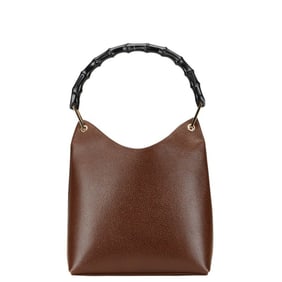 Gucci Bamboo Handbag 001 1880 Brown and Black Leather Women's GUCCI