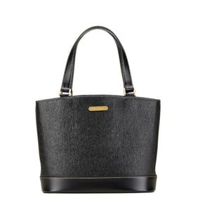 Burberry Nova Check Shadow Horse Handbag in Black Leather for Women