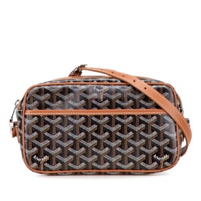 Goyard Cap Vert PM Shoulder Bag in Brown and Black Leather for Women