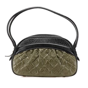 Louis Vuitton Monogram Vienna Clara Handbag/Shoulder Bag M95107 Noir Black Khaki Leather Women's