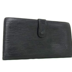 LOUIS VUITTON Louis Vuitton Continental Viennois Wallet M63252 Black Epi Leather Women's Bi-fold