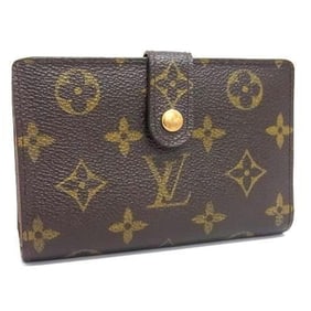 LOUIS VUITTON Louis Vuitton Monogram Porte Monnaie Bi-fold Wallet M61663 Brown Leather Women's
