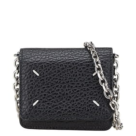Martin Margiela Crossbody Chain Wallet/Coin Case SA3UI0009 Black Leather Women's MARTIN MARGIELA