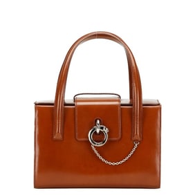 Cartier Panthere handbag in brown leather for women.