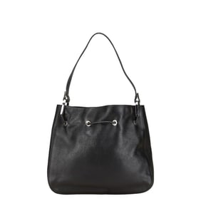 Gucci Drawstring Bag One-Shoulder 001 3748 2026 Black Leather Women's GUCCI