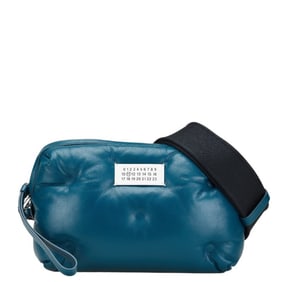 Maison Margiela Glam Slam Shoulder Bag/Body Bag in Blue-Green Leather for Women