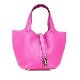 Hermes Hermès Picotin Lock PM Handbag in Magnolia Pink Taurillon Clemence Leather for Women