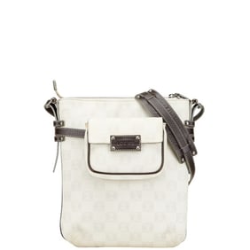 LOEWE Anagram Shoulder Bag in White and Brown Leather for Women