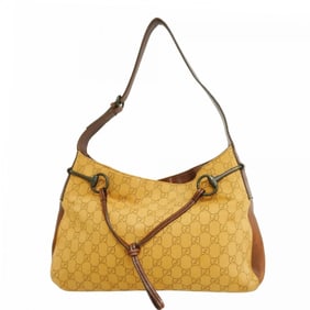 Gucci Horsebit Shoulder Bag 101975 Denim Brown Women's