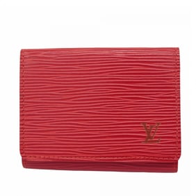 Louis Vuitton Epi Envelope Carte de Visite Business Card Case M5658E Castilian Red for Women