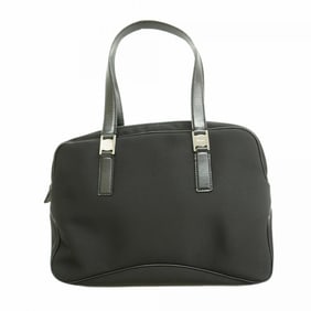 Salvatore Ferragamo handbag in nylon canvas, black, for women