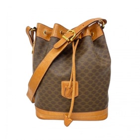 Celine Shoulder Bag Macadam Brown Women's