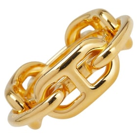 Hermes Chaine d'Ancre scarf ring, gold plated, for women.