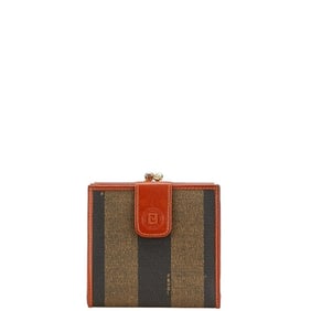 Fendi Pecan Bifold Wallet Khaki Brown Leather Women's FENDI