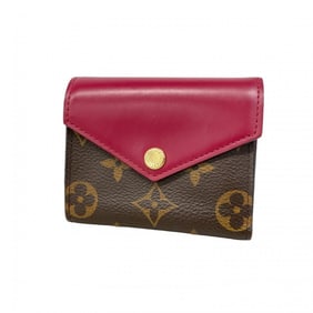 Louis Vuitton Monogram Portefeuille Zoe Tri-fold Wallet M62932 Brown Fuchsia Women's