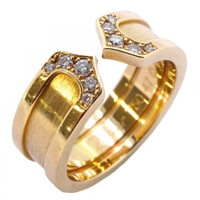Cartier 2C Ring, 18KYG Yellow Gold, Diamond, #47, Women's