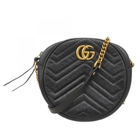 Gucci GG Marmont Shoulder Bag 550154 Leather Black Women's