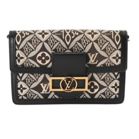 LOUIS VUITTON Portefeuille Dauphine Black with Gold Hardware, M69992, Women's Monogram Jacquard