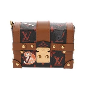 LOUIS VUITTON Catgram Essential Trunk, Brown, M63892, Unisex, Monogram Canvas and Leather Charm