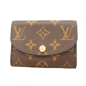 Louis Vuitton Monogram Porte Monnaie Wallet/Coin Case M41939 Brown Fuchsia Women's